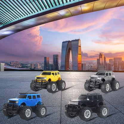 popsugar Off Roader Rechargeable Remote Control Car | RC Car Monster Truck | 4 Headlight Modes | Lithium Battery | C-Type Charging | 2.4GHz Remote Controller | Made in India, Red