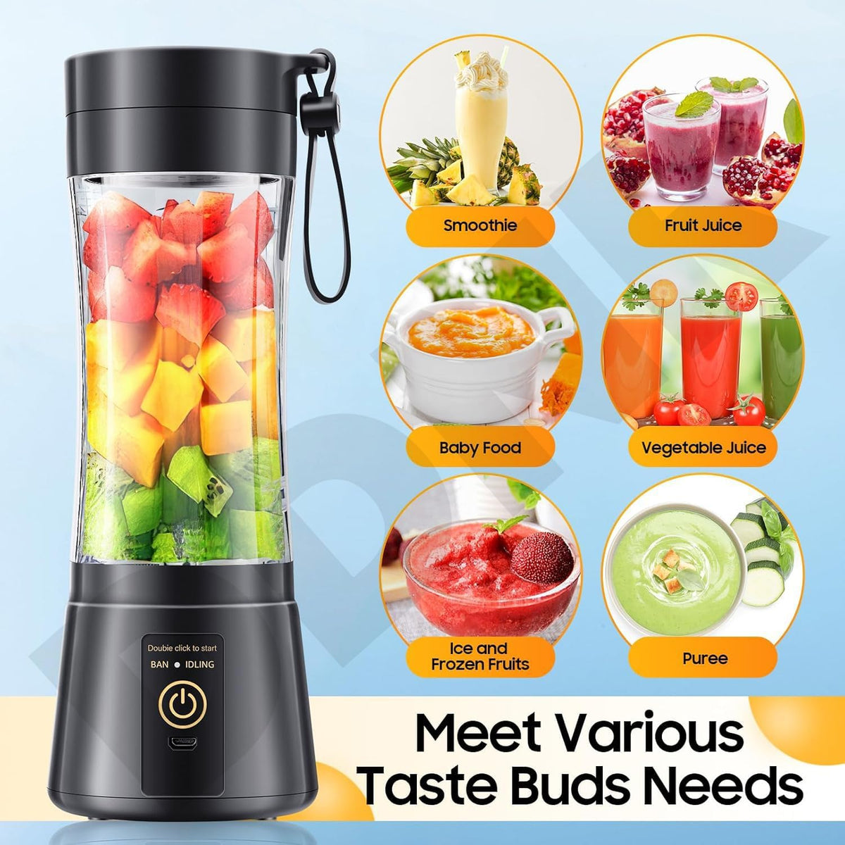 Portable USB Rechargeable Smoothie Blender