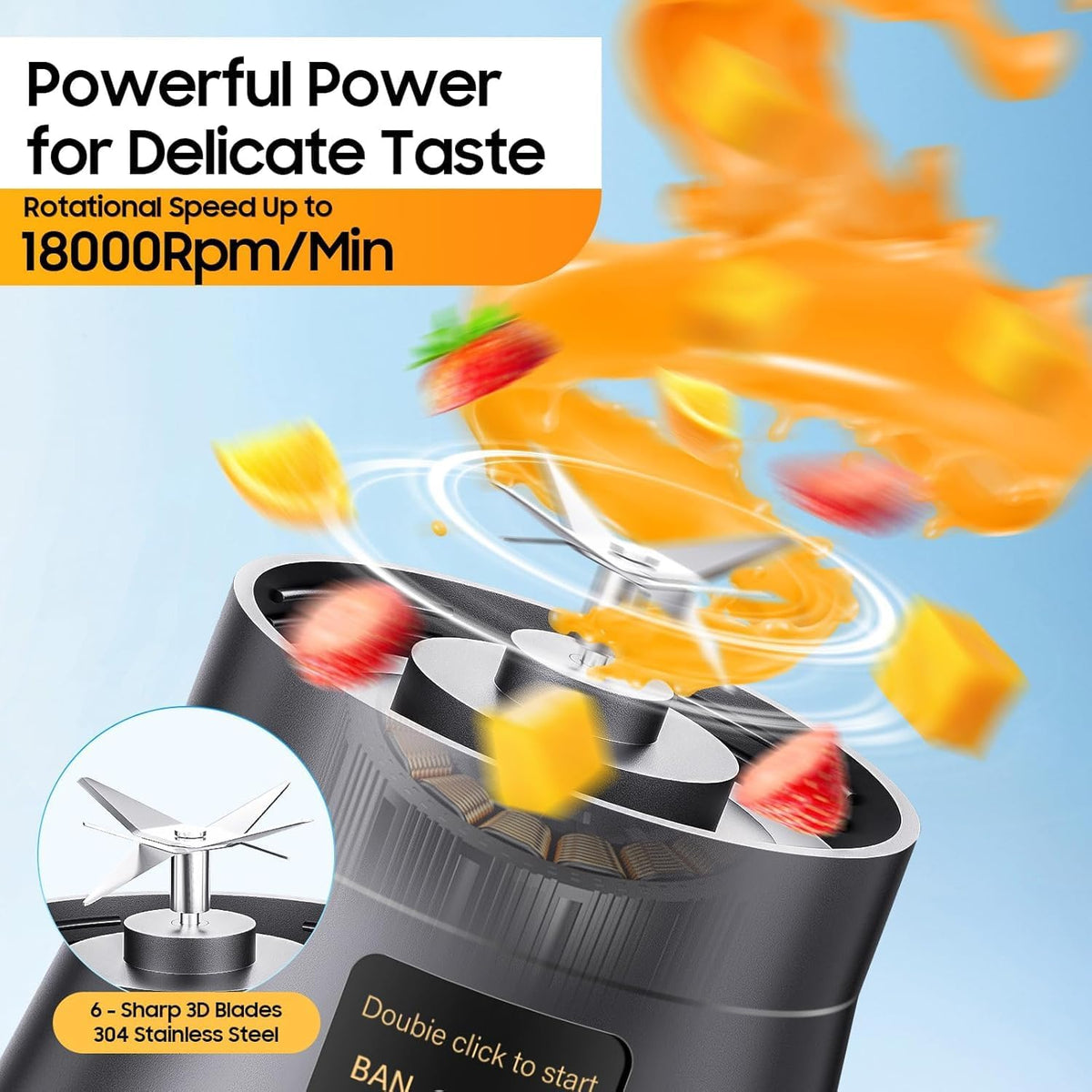 Portable USB Rechargeable Smoothie Blender